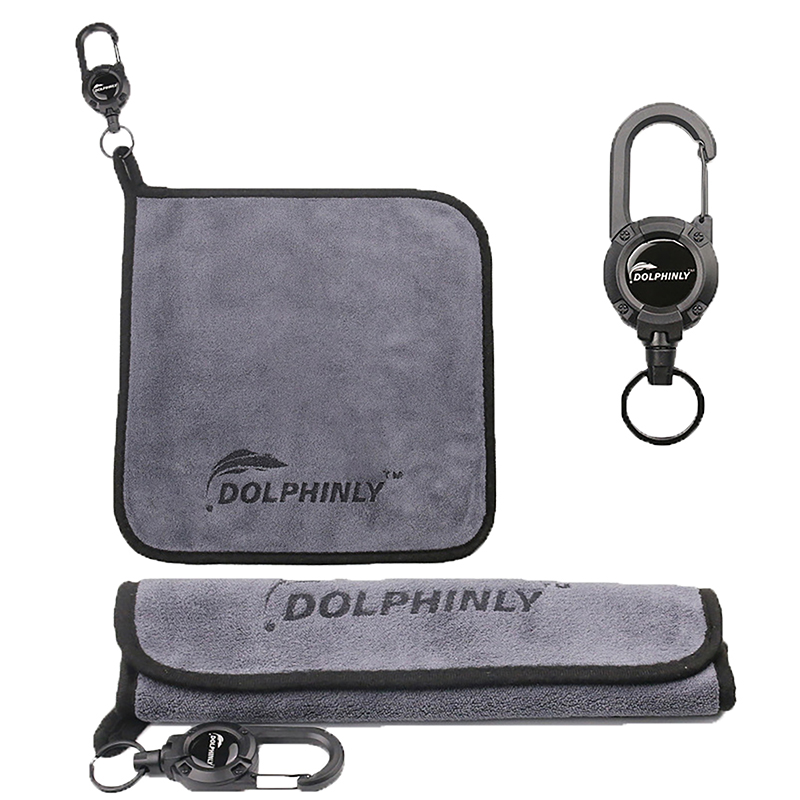 Fishing Equipment Carp - 【F】D字型フック付きの特殊バックル付きフィッシングタオル。持ち運び可能で、厚手、滑り止め加工、手で拭くのに適しており、アウトドアでの釣り道具として最適。