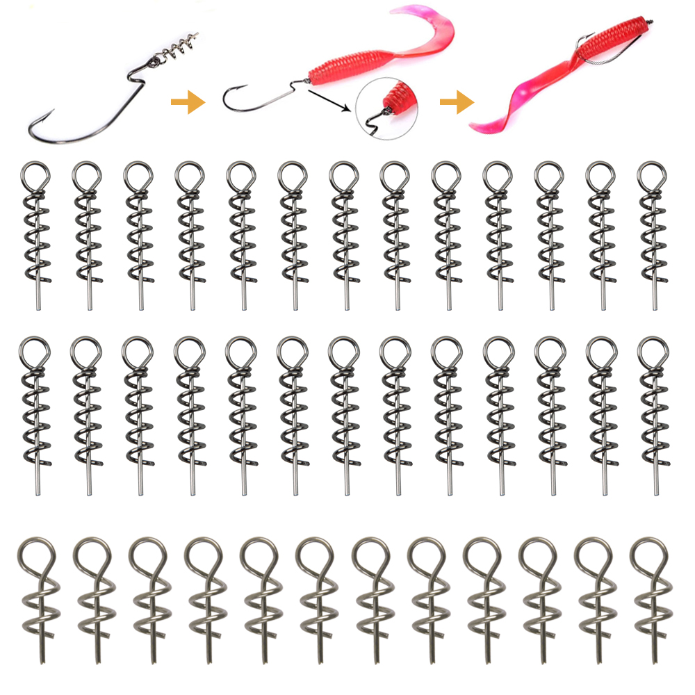 Fishing Equipment Carp - 30 個ステンレス鋼スプリングロックピン釣りピンネジクランクフックスプリングツイストロック釣りフックルアーコネクタ Accessori