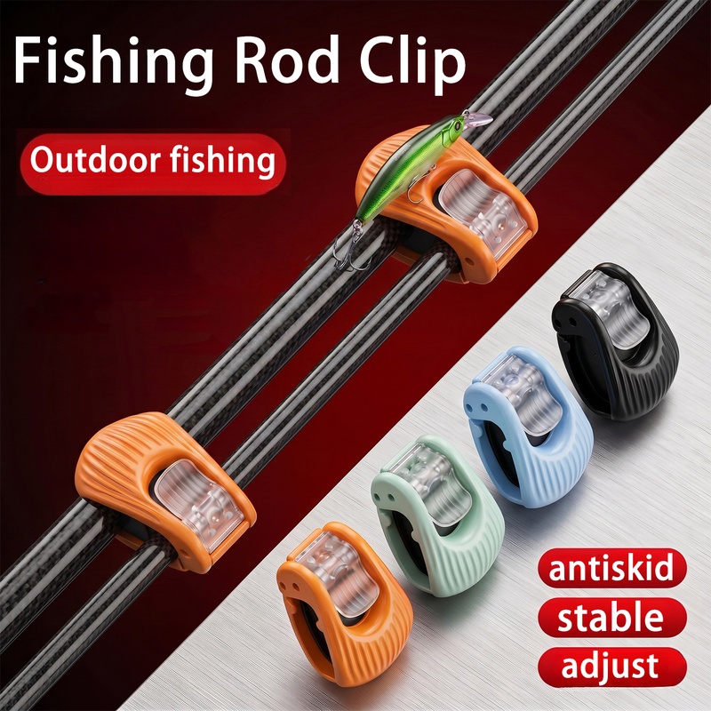 Fishing Equipment Cheap - 4個入り／セット、汎用性の高い釣り竿クリップ、素早く取り付け可能な釣り竿ホルダー、釣り用具、釣り道具、アウトドア釣り用アクセサリー