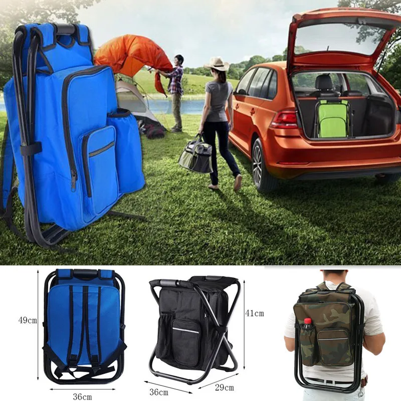 2 in 1 折りたたみ釣り椅子バッグ釣りバックパック椅子ス - Fishing Equipment Bag のレビューと価格