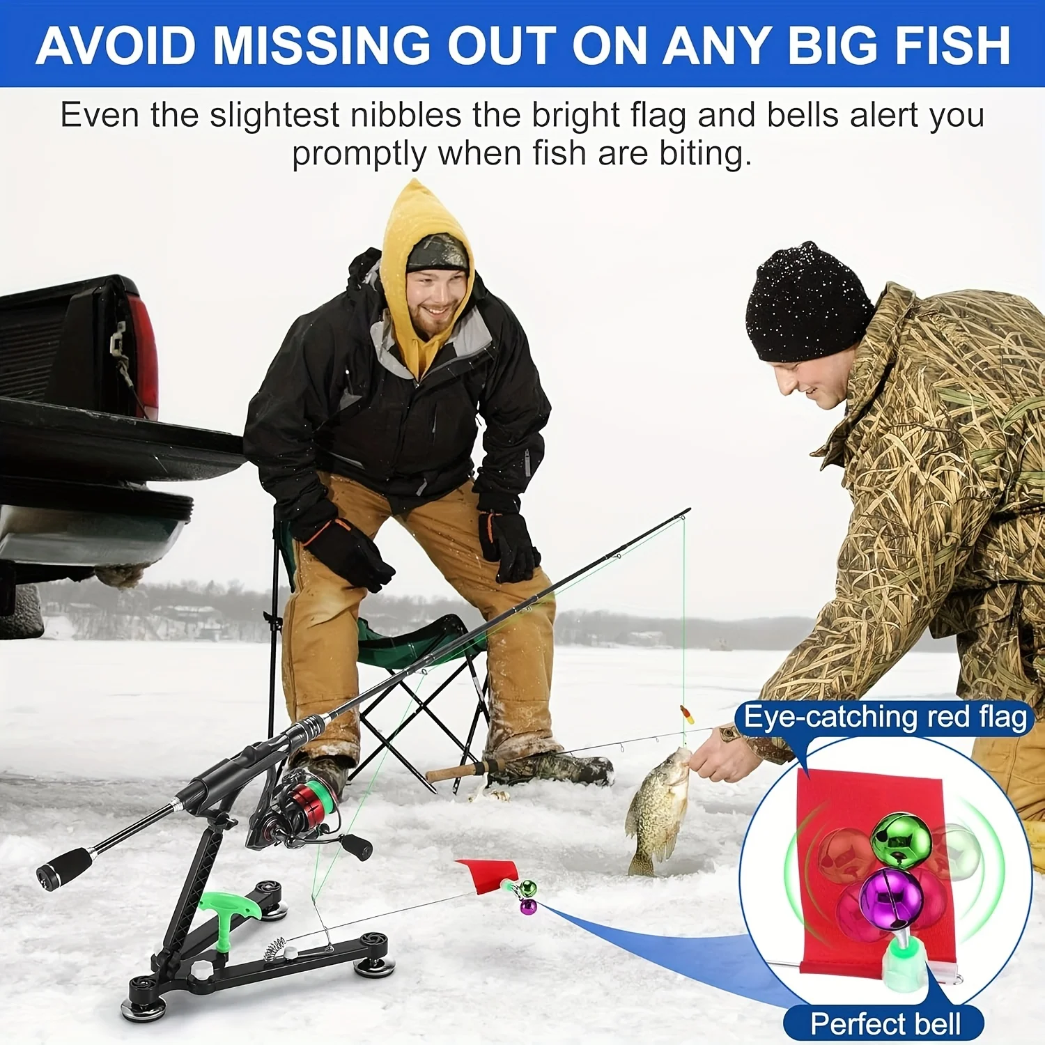 アイスフィッシング用ロッドホルダー1セット - フィッシング - Ice Fishing Tip Up のレビューと価格