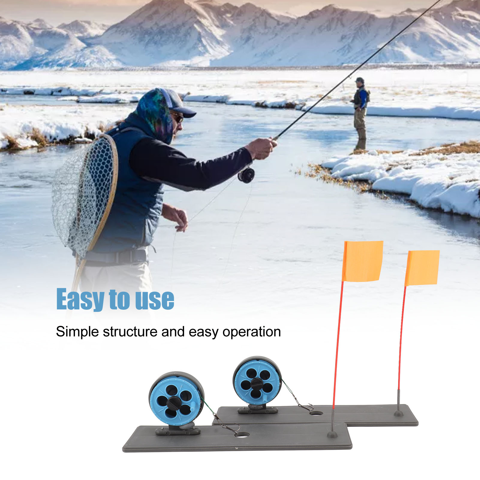 2個入り、氷上釣り用フラッグマーカー、自動浮上式、安定性があ - Ice Fishing Tip Up のレビューと価格
