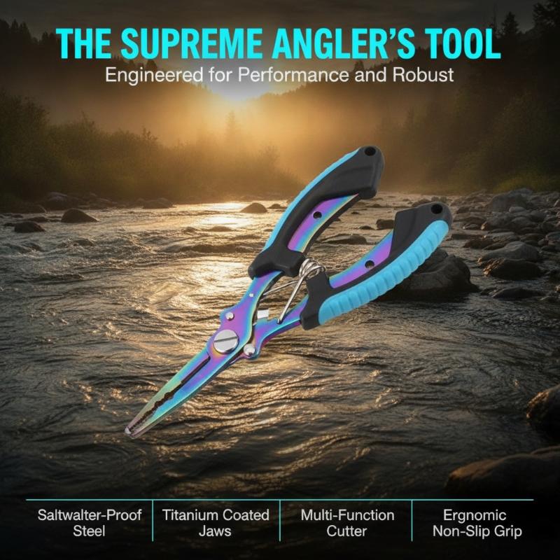 1個入り 多機能釣り用プライヤー、ステンレス製、チタンカラー - Fishing Equipment Cheap のレビューと価格